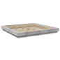 vidaXL Estructura cama con luces LED madera gris hormigón 200x200 cm vidaXL Estructura cama con luces LED madera gris hormigón 200x200 cm