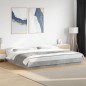 vidaXL Estructura cama con luces LED madera gris hormigón 200x200 cm vidaXL Estructura cama con luces LED madera gris hormigón 200x200 cm