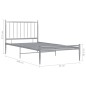 vidaXL Estructura de cama de metal gris 90x200 cm