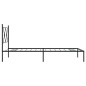 vidaXL Estructura de cama con cabecero metal negro 90x200 cm vidaXL Estructura de cama con cabecero metal negro 90x200 cm