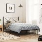 vidaXL Estructura de cama con cabecero metal negro 100x200 cm vidaXL Estructura de cama con cabecero metal negro 100x200 cm