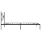 vidaXL Estructura de cama con cabecero metal negro 100x200 cm vidaXL Estructura de cama con cabecero metal negro 100x200 cm