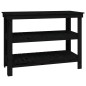 vidaXL Banco de trabajo de madera maciza de pino negro 110,5x50x80 cm vidaXL Banco de trabajo de madera maciza de pino negro 110,5x50x80 cm