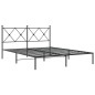 vidaXL Estructura de cama con cabecero metal negro 150x200 cm vidaXL Estructura de cama con cabecero metal negro 150x200 cm