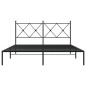 vidaXL Estructura de cama con cabecero metal negro 150x200 cm vidaXL Estructura de cama con cabecero metal negro 150x200 cm