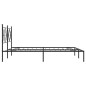 vidaXL Estructura de cama con cabecero metal negro 150x200 cm vidaXL Estructura de cama con cabecero metal negro 150x200 cm
