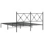 vidaXL Estructura de cama con cabecero metal negro 150x200 cm vidaXL Estructura de cama con cabecero metal negro 150x200 cm
