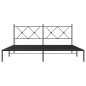 vidaXL Estructura de cama con cabecero metal negro 180x200 cm vidaXL Estructura de cama con cabecero metal negro 180x200 cm