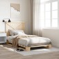 vidaXL Estructura de cama con cabecero madera maciza pino 100x200 cm vidaXL Estructura de cama con cabecero madera maciza pino 100x200 cm