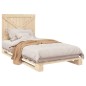 vidaXL Estructura de cama con cabecero madera maciza pino 100x200 cm vidaXL Estructura de cama con cabecero madera maciza pino 100x200 cm