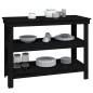 vidaXL Banco de trabajo de madera maciza de pino negro 110,5x50x80 cm vidaXL Banco de trabajo de madera maciza de pino negro 110,5x50x80 cm
