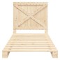 vidaXL Estructura de cama con cabecero madera maciza pino 100x200 cm vidaXL Estructura de cama con cabecero madera maciza pino 100x200 cm
