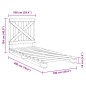 vidaXL Estructura de cama con cabecero madera maciza pino 100x200 cm vidaXL Estructura de cama con cabecero madera maciza pino 100x200 cm