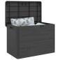 vidaXL Baúl para cojines polipropileno gris antracita 77,5x44,5x53 cm vidaXL Baúl para cojines polipropileno gris antracita 77,5x44,5x53 cm