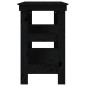 vidaXL Banco de trabajo de madera maciza de pino negro 110,5x50x80 cm vidaXL Banco de trabajo de madera maciza de pino negro 110,5x50x80 cm