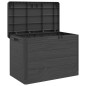 vidaXL Baúl para cojines polipropileno gris antracita 77,5x44,5x53 cm vidaXL Baúl para cojines polipropileno gris antracita 77,5x44,5x53 cm