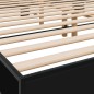 vidaXL Estructura de cama madera de ingeniería y metal negro 200x200cm vidaXL Estructura de cama madera de ingeniería y metal negro 200x200cm