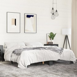 vidaXL Estructura de cama madera de ingeniería y metal negro 180x200cm