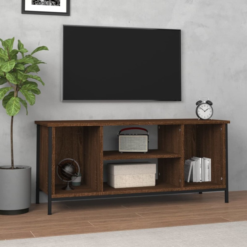 vidaXL Mueble para TV madera contrachapada roble marrón 102x35x45 cm
