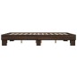 vidaXL Estructura cama madera ingeniería metal marrón roble 150x200 cm vidaXL Estructura cama madera ingeniería metal marrón roble 150x200 cm