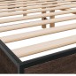 vidaXL Estructura cama madera ingeniería metal marrón roble 150x200 cm vidaXL Estructura cama madera ingeniería metal marrón roble 150x200 cm