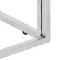 vidaXL Mesa de centro plateada acero inoxidable y vidrio templado vidaXL Mesa de centro plateada acero inoxidable y vidrio templado