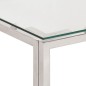 vidaXL Mesa de centro plateada acero inoxidable y vidrio templado vidaXL Mesa de centro plateada acero inoxidable y vidrio templado