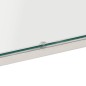 vidaXL Mesa de centro plateada acero inoxidable y vidrio templado vidaXL Mesa de centro plateada acero inoxidable y vidrio templado