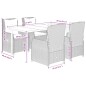 vidaXL Set de muebles jardín 5 pzas con cojines ratán sintético negro vidaXL Set de muebles jardín 5 pzas con cojines ratán sintético negro