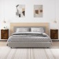 vidaXL Mesita de noche de pared 2 uds color roble ahumado 41,5x36x53cm vidaXL Mesita de noche de pared 2 uds color roble ahumado 41,5x36x53cm