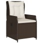 vidaXL Set comedor de jardín 5 piezas y cojines ratán sintético marrón vidaXL Set comedor de jardín 5 piezas y cojines ratán sintético marrón