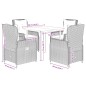 vidaXL Set de muebles jardín 5 pzas con cojines ratán sintético negro