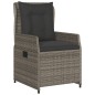 vidaXL Set comedor de jardín 5 piezas con cojines ratán sintético gris vidaXL Set comedor de jardín 5 piezas con cojines ratán sintético gris