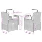 vidaXL Set comedor de jardín 5 piezas con cojines ratán sintético gris vidaXL Set comedor de jardín 5 piezas con cojines ratán sintético gris