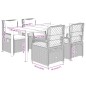 vidaXL Set de muebles jardín 5 pzas con cojines ratán sintético negro
