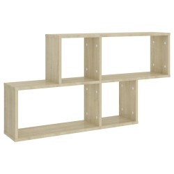 vidaXL Estante de pared madera contrachapada roble Sonoma 100x18x53 cm