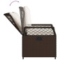 vidaXL Set comedor de jardín 3 piezas y cojines ratán sintético marrón vidaXL Set comedor de jardín 3 piezas y cojines ratán sintético marrón