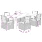vidaXL Set comedor de jardín 7 pzas con cojines ratán sintético beige vidaXL Set comedor de jardín 7 pzas con cojines ratán sintético beige