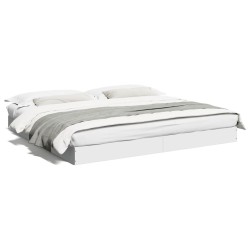vidaXL Estructura de cama madera de ingeniería blanca 200x200 cm