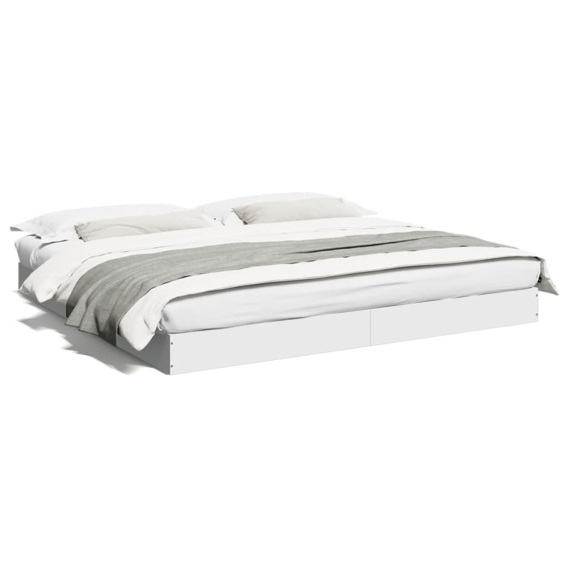 vidaXL Estructura de cama madera de ingeniería blanca 200x200 cm vidaXL Estructura de cama madera de ingeniería blanca 200x200 cm