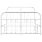 vidaXL Estructura cama metal con cabecero y estribo blanco 120x190 cm vidaXL Estructura cama metal con cabecero y estribo blanco 120x190 cm