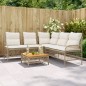 vidaXL Set de sofás de jardín 2 pzas y cojines ratán sintético marrón vidaXL Set de sofás de jardín 2 pzas y cojines ratán sintético marrón