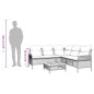 vidaXL Set de sofás de jardín 2 pzas y cojines ratán sintético marrón vidaXL Set de sofás de jardín 2 pzas y cojines ratán sintético marrón
