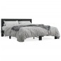 vidaXL Estructura de cama madera de ingeniería y metal negro 150x200cm