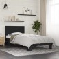 vidaXL Estructura de cama madera de ingeniería y metal negro 90x200 cm vidaXL Estructura de cama madera de ingeniería y metal negro 90x200 cm