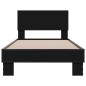 vidaXL Estructura de cama madera de ingeniería y metal negro 90x200 cm vidaXL Estructura de cama madera de ingeniería y metal negro 90x200 cm