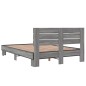 vidaXL Estructura cama madera ingeniería metal gris Sonoma 140x190 cm vidaXL Estructura cama madera ingeniería metal gris Sonoma 140x190 cm