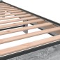 vidaXL Estructura cama madera ingeniería metal gris Sonoma 140x190 cm vidaXL Estructura cama madera ingeniería metal gris Sonoma 140x190 cm