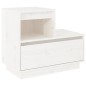 vidaXL Mesitas de noche 2 uds madera maciza de pino blanco 60x34x51 cm vidaXL Mesitas de noche 2 uds madera maciza de pino blanco 60x34x51 cm