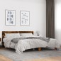vidaXL Estructura cama madera ingeniería metal roble ahumado 180x200cm vidaXL Estructura cama madera ingeniería metal roble ahumado 180x200cm